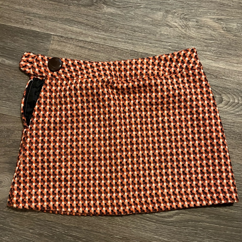 Stylish Houndstooth Mini Skirt